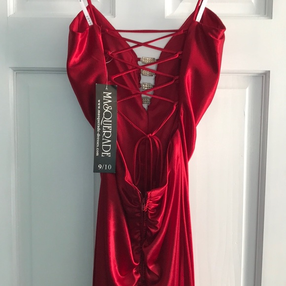 Prom formal dress red size 9/10 - Picture 4 of 4